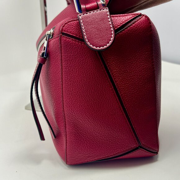 Loewe Small Puzzle Bag Raspberry Pink Leather with Dust Bag **SOLD** - Picture 8 of 17